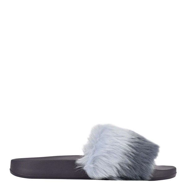 Nine West Stayhome Cozy Flat Blue Slippers | South Africa 69L94-0S82